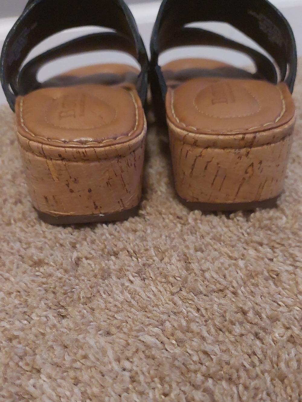 BORN Luna Cork Wedge Comfort Slide Sandal - Picture 9 of 13